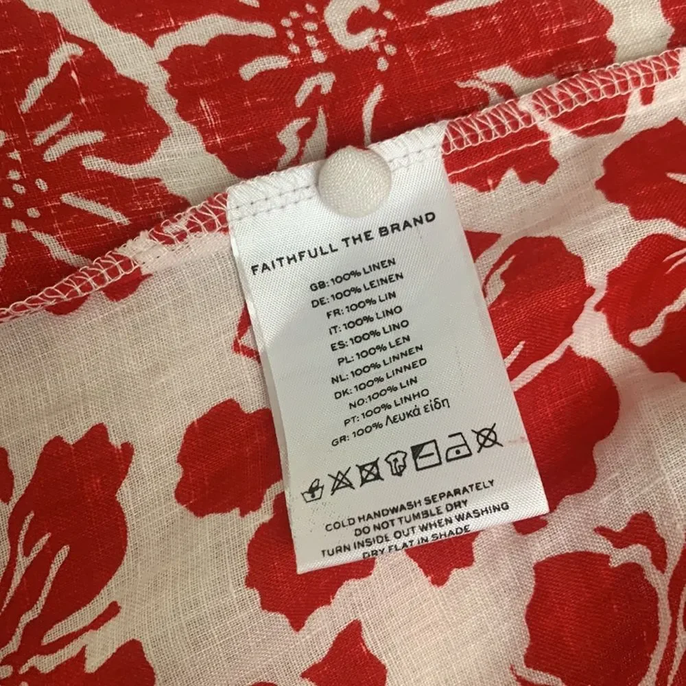 Faithfull Charlita Linen Shirt Dress - La Presa Floral Print - Picture 9 of 9